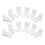 60Pcs White Iron Curtain Brackets for Home DIY Ceiling and Wall Mount 3