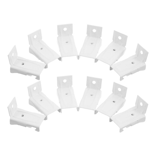 60Pcs White Iron Curtain Brackets for Home DIY Ceiling and Wall Mount 2