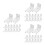60Pcs White Iron Curtain Brackets for Home DIY Ceiling and Wall Mount 9