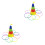 2Sets Ringwerp ABS Kleurrijk Educatief Speelgoed 3