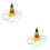 2Sets Ringwerp ABS Kleurrijk Educatief Speelgoed 5