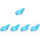 5 Pcs Decorative Tray Fruit Snack Plate Serving Dishes For Parties 7