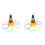 2Sets Ringwerp ABS Kleurrijk Educatief Speelgoed 2