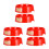 6Pcs Red Plastic Fire Extinguisher Holder Glow in Dark Home Use 8