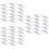 48Pcs Silver Home Closet Track Pulleys Smooth Sliding Door Rollers 7