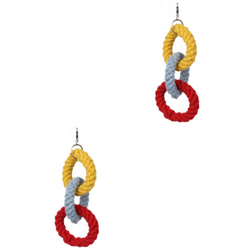 2Pcs Sugar Glider Cage Accessories Hanging Climbing Toy 2