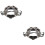 2Pcs Hard Hat Suspension Replacement Adjustable Grey Liner 8