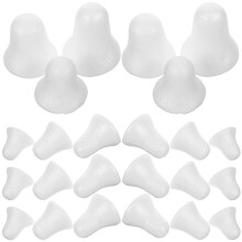 90Pcs Solid White Foams Bells for Kids DIY Crafts and Party Supplies