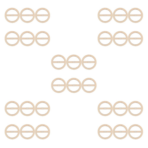30Pcs Khaki Wick Placement Tools Wooden Candle Wick Centering Device 2