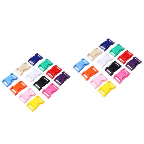 2 Count Plastic Buckle Buckles For Dog Collars Side Release Clip 2