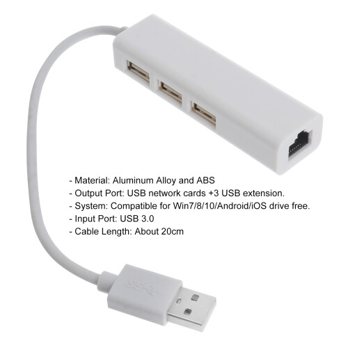 1Stk Netzwerk Kabel Hub USB -C Dockingstation Robust Portabel 2