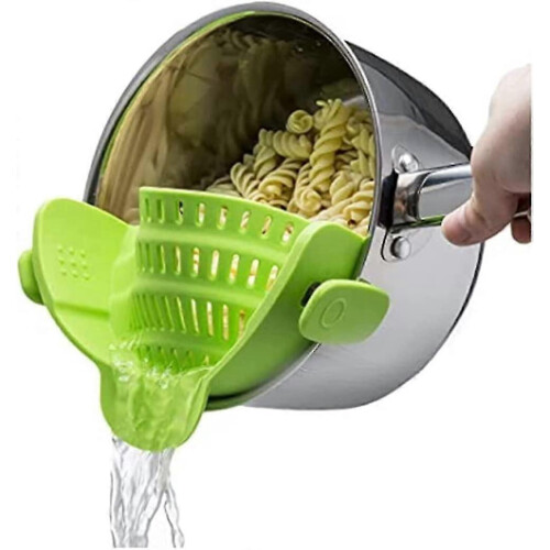 Snap N Strain Pot Strainer And Pasta Strainer-lime Green