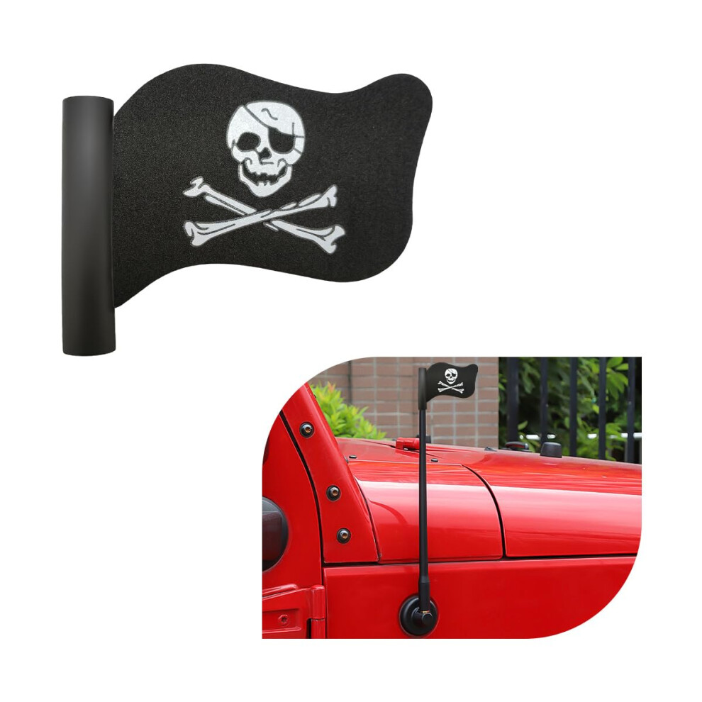 Car Antenna Topper Pirate Flag Skull And Crossbones, Funny Weatherproof Decoration For Vehicles 9113335599994