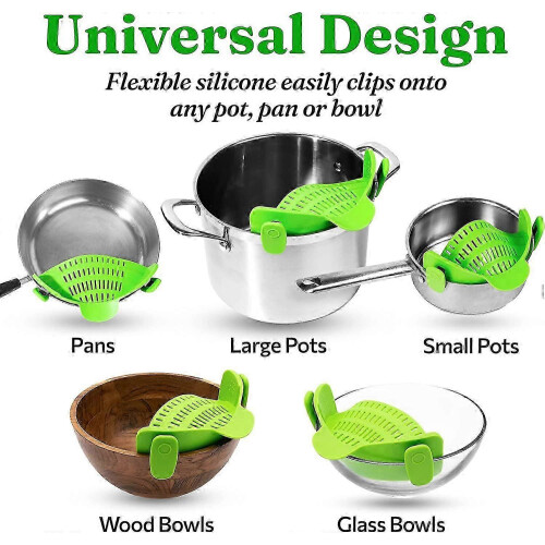 Snap N Strain Pot Strainer And Pasta Strainer-lime Green 1