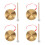 4Sets Multifunctionele Percussie Instrumenten Set Goud Kinder 8