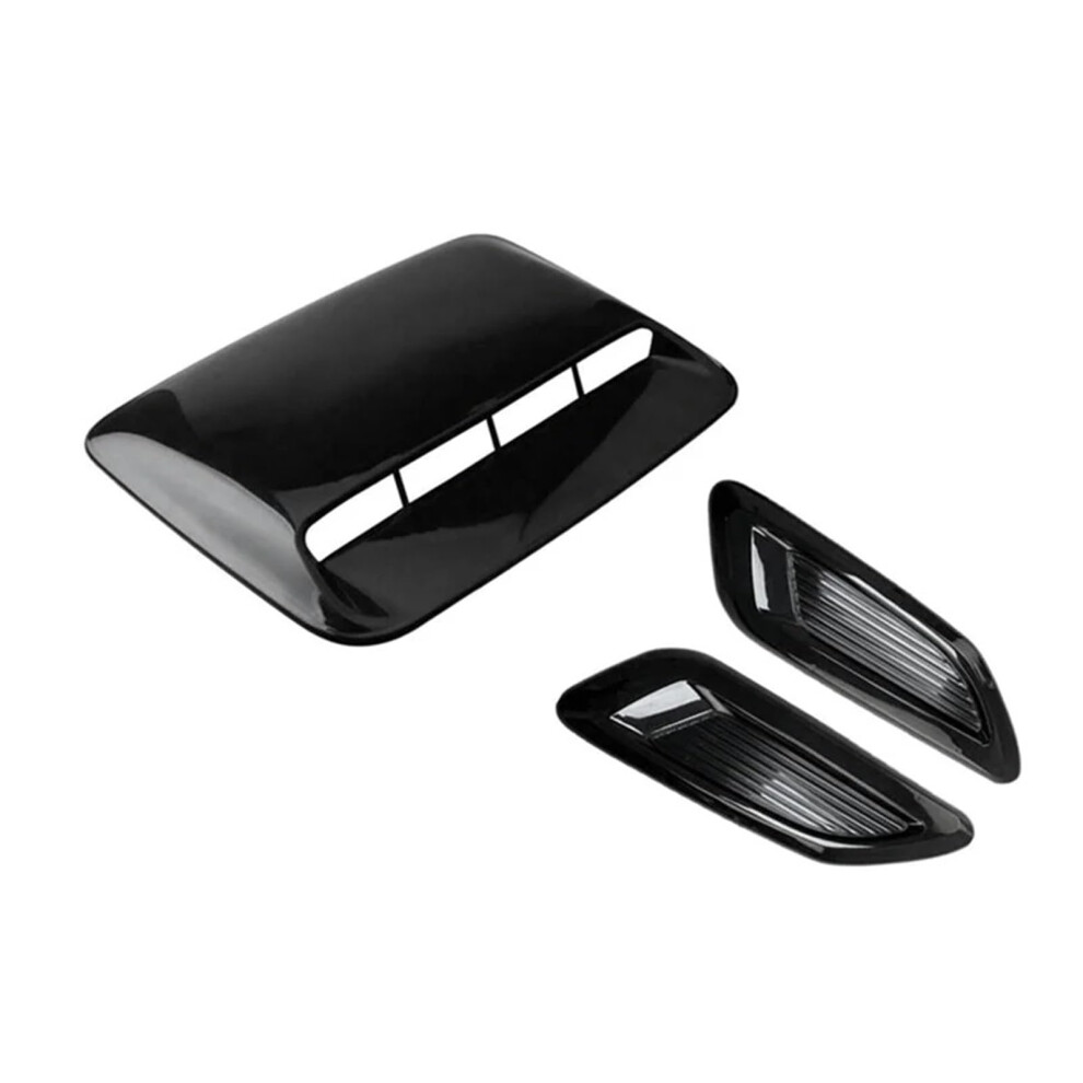 Universal Car Hood Scoop Vent Cover For Engine Cooling And Air Intake Styling Black 9053599066668