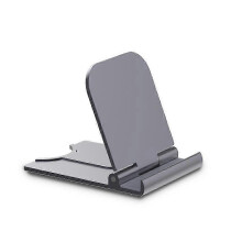 (Black) Portable Mobile Phone Stand Multi-angle Adjustable Desktop Cell Phone Holder Lightweight Table Desk Mount-yujia