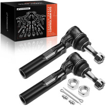 2x Front Outer Tie Rod End for Chevrolet Silverado 1500 9906, GMC Sierra 1500 9907, Durable Steel