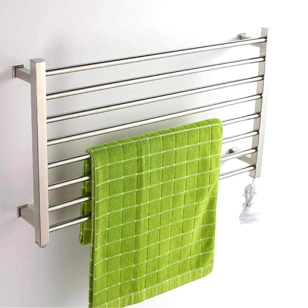 Electric Heated Towel Rack With 8 Bars, Stainless Steel Bathroom Towel Warmer, Ip56 Waterproof, Chrome Finish 9044945221169