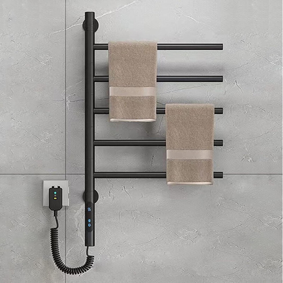 Electric Heated Towel Rack With 180 Rotating Stainless Steel Rods, 1Â8H Timer, Ip45 Bathroom Warmer 9044945221657