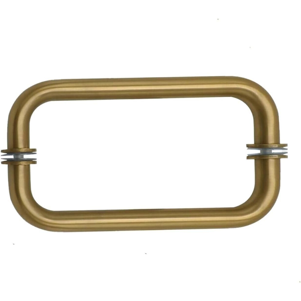 8 Inch Brushed Gold Glass Shower Door Handle, Frameless 304 Stainless Steel Pull For 1/4'1/2' Thickness 9070919790065