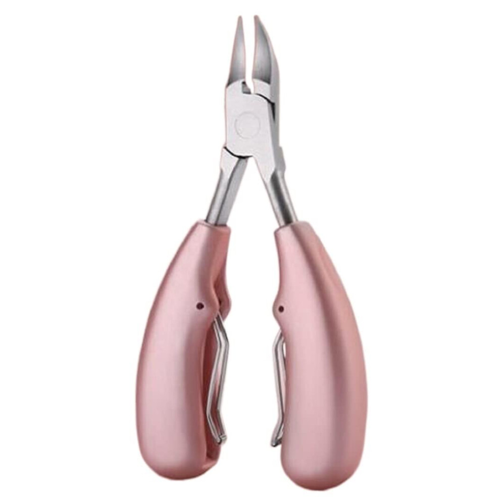 Pink Stainless Steel Manicure Scissors And Nail Clippers For Thick Nails With Precise Cuticle Trimming