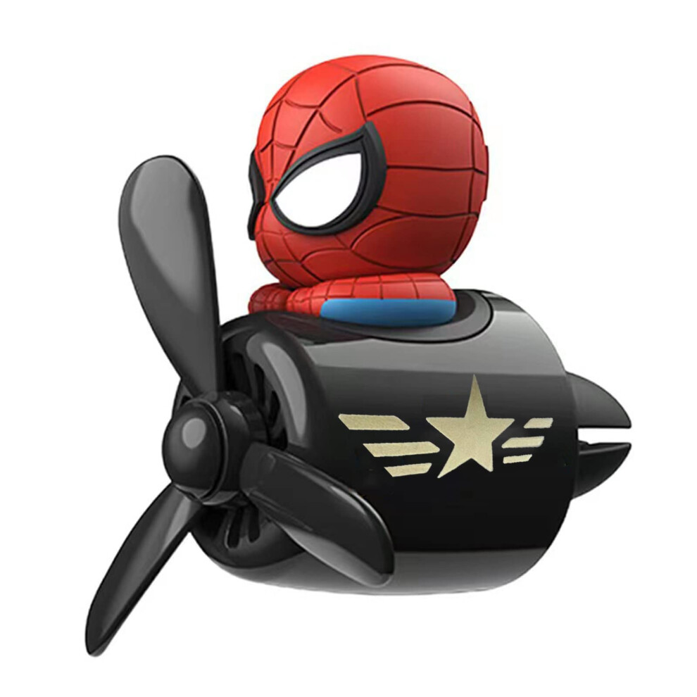 Cute Cartoon Pilot Car Air Freshener With Rotating Propeller Vent Diffuser Clip, 1Pc 9113335600638