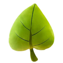 Green Leaf Shaped Plush Pillow 19.7 Inch Soft NatureInspired Cushion for Home Decor