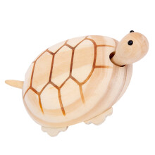 2Pcs Wooden Turtle Ornament Khaki Table Adornment for Party and Home