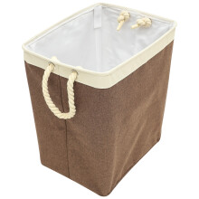 1Panier À Linge Café En Tissu Oxford Pliable, Organiseur