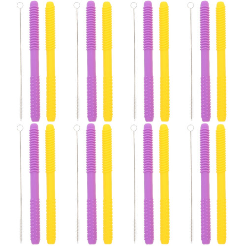 8Ensembles Jouets De Dentition Bébé En Silicone Avec Brosse 1
