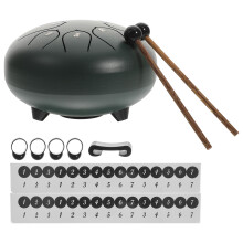 1Ensemble Tambour Langue Vert Portable Pour Yoga Et
