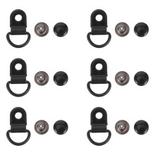 120Ensembles Boucles Sac Noir Zinc Durable Boutons Amovibles DIY