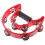 2Pièces Tambourine Rouge Double Rangée, Son Clair, Manche Confortable 1