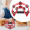 2Pièces Tambourine Rouge Double Rangée, Son Clair, Manche Confortable 3
