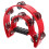 2Pièces Tambourine Rouge Double Rangée, Son Clair, Manche Confortable 7