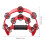 2Pièces Tambourine Rouge Double Rangée, Son Clair, Manche Confortable 10