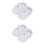 2Paires Souliers Bébé Blancs Confortables Fermeture 5