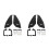 4Pièces Garde-Guidon Noir Durable Protège Mains Vent 6