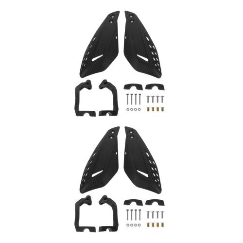 4Pièces Garde-Guidon Noir Durable Protège Mains Vent 1