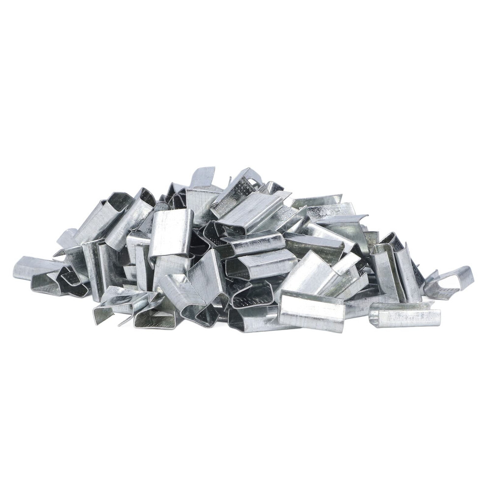 Metal Strapping Buckle Galvanized Steel Open Seals For 16Mm Pet Straps, Secure Load Lock 9044945222234