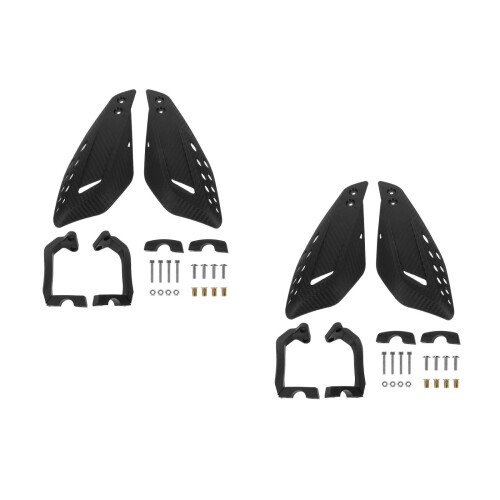 4Pièces Garde-Guidon Noir Durable Protège Mains Vent 2