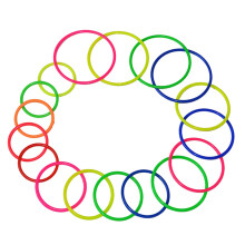 63Pièces Anneaux De Lancer Jeu Enfants En Couleurs Variées