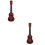 2Pièces Ukulélé Mini Enfant Marron Durable Cordes Souples 6