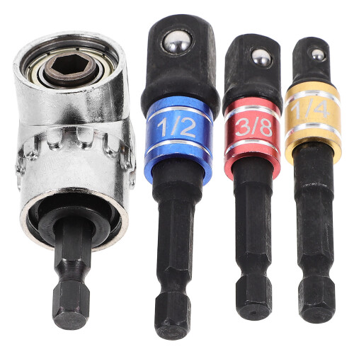 4Ensembles Adaptateur Angle Droit Métal Pour Perceuse Embouts Variés 1