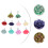 30Pièces Boucles D'oreilles Succulentes Colorées Pour Décor Et Cadeau 10