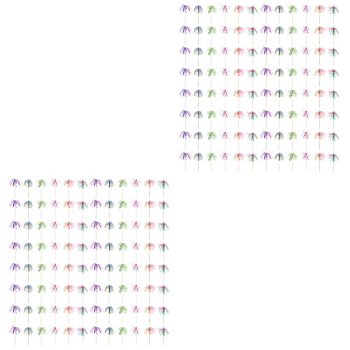 400Pièces Bois Multicolores Fruits Cocktails 2
