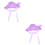 2Pièces Accessoire Bébé Violet Chapeau Décoratif Confortable 6