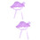 2Pièces Accessoire Bébé Violet Chapeau Décoratif Confortable 7