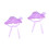 2Pièces Accessoire Bébé Violet Chapeau Décoratif Confortable 4